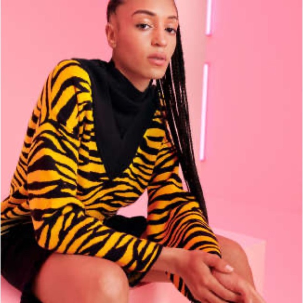 Tiger Stripe V-Neck Sweater